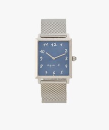 agnes b.（アニエスベー）の「MARCELLO SQUARESILVER M（アナログ腕時計）」