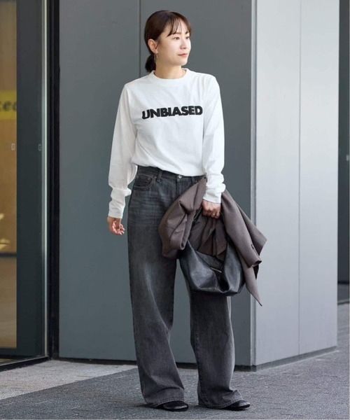 JOURNAL STANDARD(ジャーナルスタンダード)の「■《追加3》UNBIASEDロングスリーブ Tシャツ(Tシャツ/カットソー・レディース・シルバー/ホワイト・FREE)」の4枚目の写真