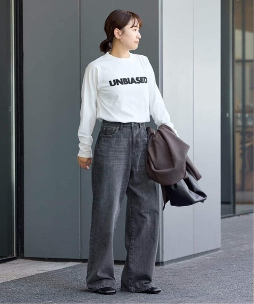 JOURNAL STANDARD(ジャーナルスタンダード)の「■《追加3》UNBIASEDロングスリーブ Tシャツ(Tシャツ/カットソー・レディース・シルバー/ホワイト・FREE)」の6枚目の写真