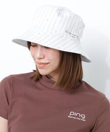 PING（ピン）の「【PING APPAREL】ストライプ総柄プリントリバーシブルハット ＜NATIVE＞ (MENS)（ハット）」