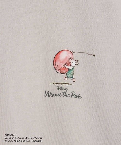Honeys(ハニーズ)の「【UVカット】プーさん/7分袖Tシャツ(Tシャツ/カットソー・レディース・オフホワイト/ピンク/スミクロ/ベージュ/ミント・L/LL/M)」の19枚目の写真
