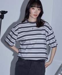 Anchor Smith（アンカー スミス）の「ヴィンテージライク ドローコード オンブレボーダー 半袖Tシャツ（Tシャツ/カットソー）」