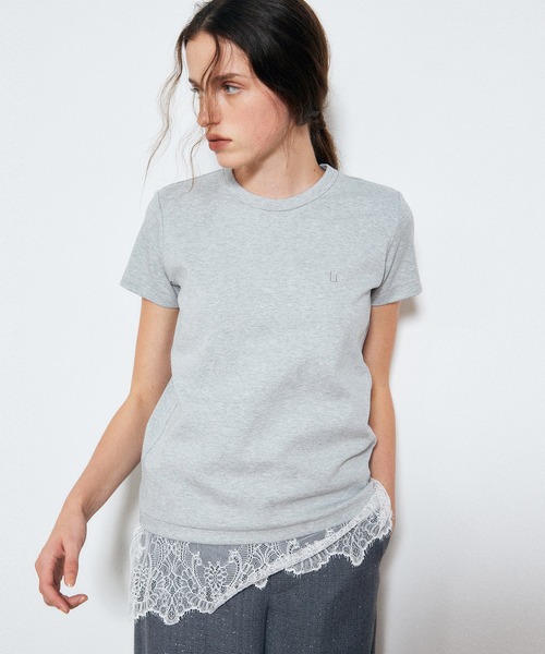 LE CIEL BLEU(ルシェルブルー)の「"LE"フィットTシャツ / "LE" Fitted T-Shirt(Tシャツ/カットソー・レディース・オフホワイト/グレー/ブラック・36)」の1枚目の写真