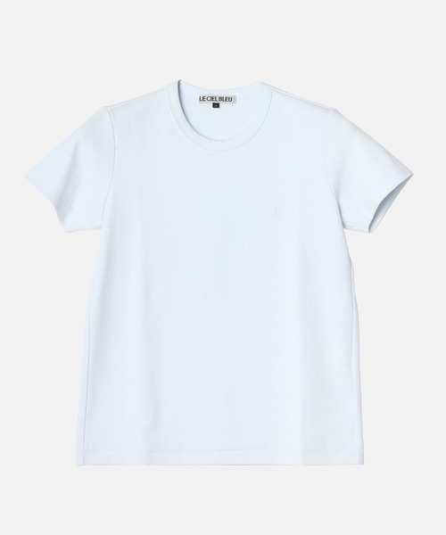 LE CIEL BLEU(ルシェルブルー)の「"LE"フィットTシャツ / "LE" Fitted T-Shirt(Tシャツ/カットソー・レディース・オフホワイト/グレー/ブラック・36)」の2枚目の写真