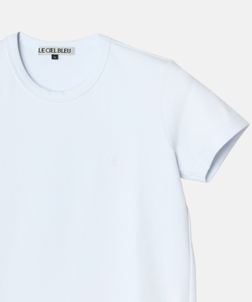 LE CIEL BLEU(ルシェルブルー)の「"LE"フィットTシャツ / "LE" Fitted T-Shirt(Tシャツ/カットソー・レディース・オフホワイト/グレー/ブラック・36)」の4枚目の写真