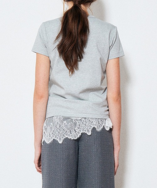 LE CIEL BLEU(ルシェルブルー)の「"LE"フィットTシャツ / "LE" Fitted T-Shirt(Tシャツ/カットソー・レディース・オフホワイト/グレー/ブラック・36)」の13枚目の写真