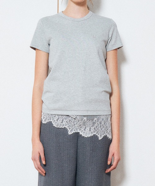LE CIEL BLEU(ルシェルブルー)の「"LE"フィットTシャツ / "LE" Fitted T-Shirt(Tシャツ/カットソー・レディース・オフホワイト/グレー/ブラック・36)」の12枚目の写真