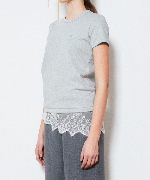 LE CIEL BLEU(ルシェルブルー)の「"LE"フィットTシャツ / "LE" Fitted T-Shirt(Tシャツ/カットソー・レディース・オフホワイト/グレー/ブラック・36)」の10枚目の写真