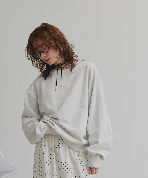 ad thie(アドティエ)の「オーバーサイズ スウェット プルオーバー(スウェット・レディース・ピンク/レッド/ブラック/アイボリー/オートミール・MEDIUM/LARGE)」の19枚目の写真