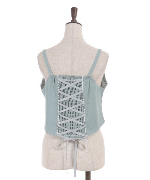 axes femme（アクシーズファム）の「フリルビスチェ（ベスト・レディース・グレー/ブラウン/ミント・FREE）」の13枚目の写真