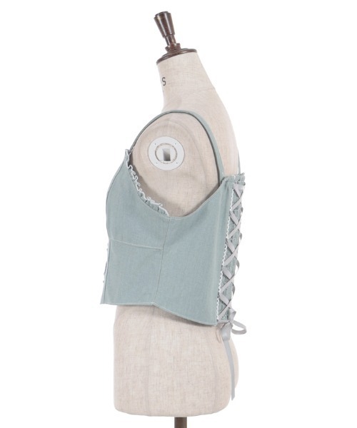 axes femme（アクシーズファム）の「フリルビスチェ（ベスト・レディース・グレー/ブラウン/ミント・FREE）」の14枚目の写真