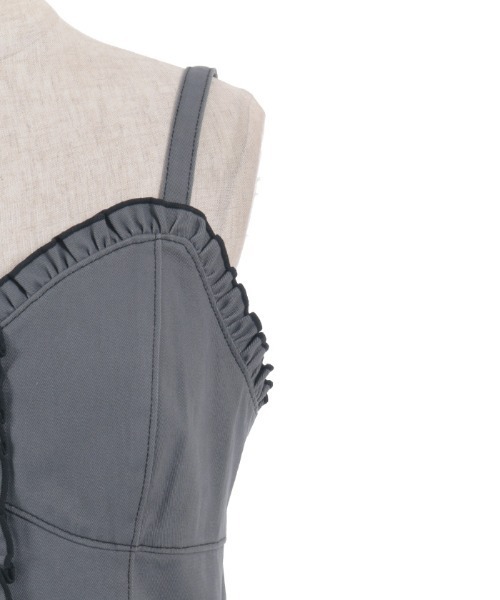 axes femme（アクシーズファム）の「フリルビスチェ（ベスト・レディース・グレー/ブラウン/ミント・FREE）」の16枚目の写真