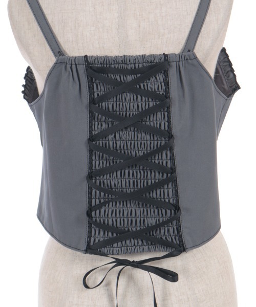 axes femme（アクシーズファム）の「フリルビスチェ（ベスト・レディース・グレー/ブラウン/ミント・FREE）」の17枚目の写真