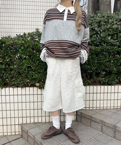 litmusホワイト キルティング レース ハーフパンツ セール】レースカーゴハーフパンツ（その他パンツ）｜WC（ダブル シー