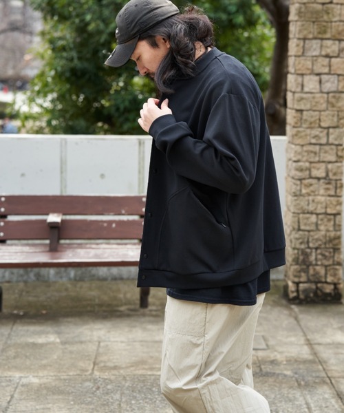 NO NEED（ノーニード）の「ストレッチボタンカーデ（Tシャツ/カットソー・メンズ・ブラック/ネイビー/グレー系その他・LL）」の7枚目の写真