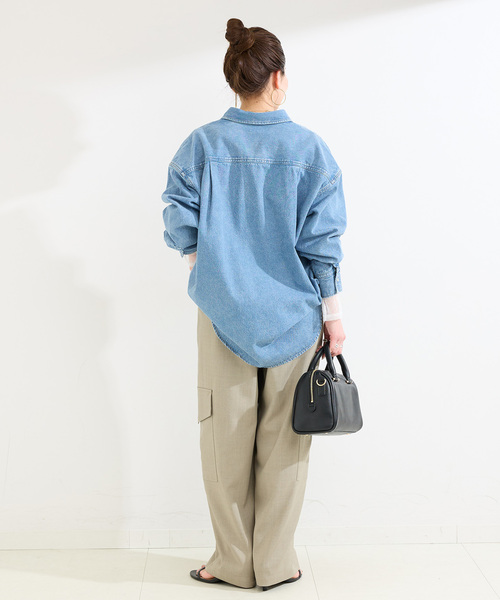 B.C STOCK（ベーセーストック）の「手洗い可 / チュールレイヤーロンTEE（Tシャツ/カットソー・レディース・ブラック/ライトグレー/ホワイト・FREE）」の19枚目の写真