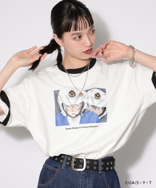 PBLIM（ページボーイリム）の「【名探偵コナン】アソートリンガーTシャツ【PBLIM】（Tシャツ/カットソー・レディース・ホワイト系1/ホワイト系2/ホワイト系3・FREE）」の12枚目の写真