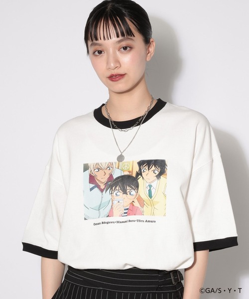 PBLIM（ページボーイリム）の「【名探偵コナン】アソートリンガーTシャツ【PBLIM】（Tシャツ/カットソー・レディース・ホワイト系1/ホワイト系2/ホワイト系3・FREE）」の22枚目の写真