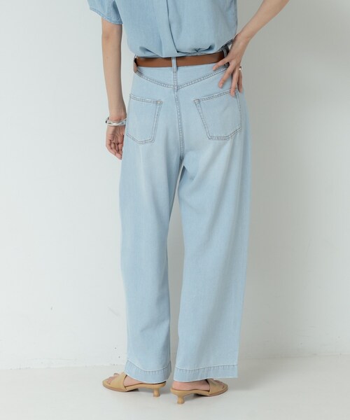 GALLEST(ギャレスト)の「ハイライズワイドデニム【再入荷/マシンウォッシャブル】(デニムパンツ・レディース・ネイビー/ブルー・34/36/38/40)」の6枚目の写真