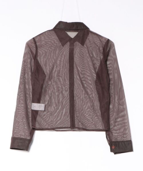 Ritzy(リッツィー)の「シアーシャツ長袖シャツ(シャツ/ブラウス・レディース・ブラック/ブラウン・M/L)」の14枚目の写真