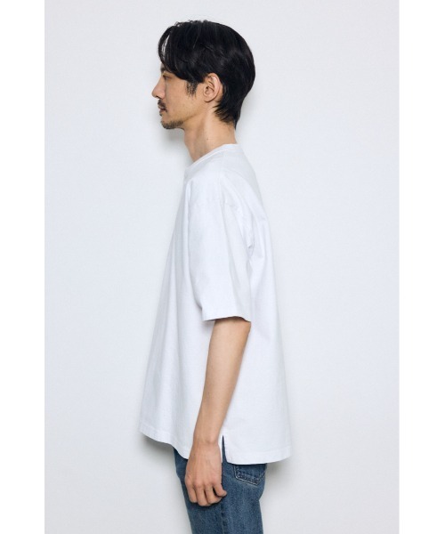 AZUL by moussy(アズールバイマウジー)の「ヘンリーネックハングTシャツ 春服 夏服 秋服 無地 半袖(Tシャツ/カットソー・メンズ・ホワイト/ブラック・SMALL/MEDIUM/LARGE)」の8枚目の写真