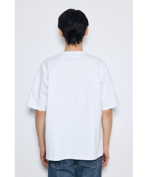 AZUL by moussy(アズールバイマウジー)の「ヘンリーネックハングTシャツ 春服 夏服 秋服 無地 半袖(Tシャツ/カットソー・メンズ・ホワイト/ブラック・SMALL/MEDIUM/LARGE)」の9枚目の写真