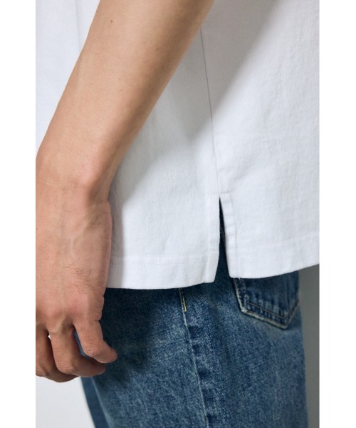 AZUL by moussy(アズールバイマウジー)の「ヘンリーネックハングTシャツ 春服 夏服 秋服 無地 半袖(Tシャツ/カットソー・メンズ・ホワイト/ブラック・SMALL/MEDIUM/LARGE)」の12枚目の写真