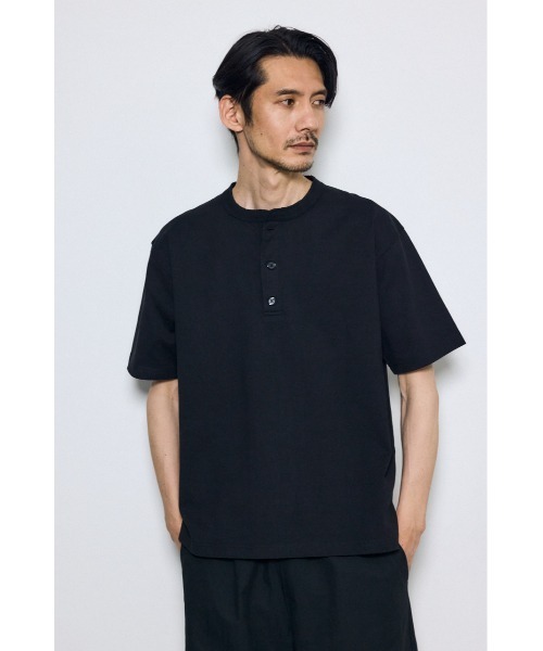 AZUL by moussy(アズールバイマウジー)の「ヘンリーネックハングTシャツ 春服 夏服 秋服 無地 半袖(Tシャツ/カットソー・メンズ・ホワイト/ブラック・SMALL/MEDIUM/LARGE)」の14枚目の写真