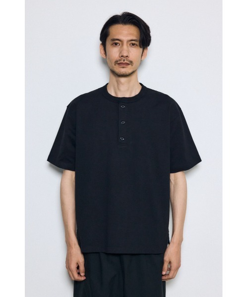 AZUL by moussy(アズールバイマウジー)の「ヘンリーネックハングTシャツ 春服 夏服 秋服 無地 半袖(Tシャツ/カットソー・メンズ・ホワイト/ブラック・SMALL/MEDIUM/LARGE)」の17枚目の写真