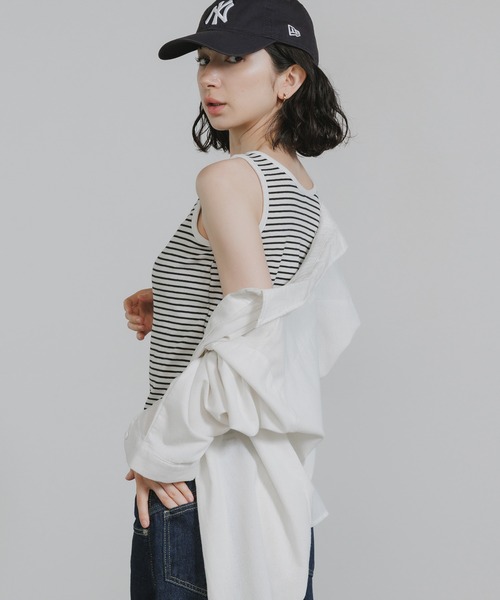 U.S. POLO ASSN.（ユーエスポロアッスン）の「U.S. POLO ASSN./ユーエスポロアッスン リブタンク 2026年 夏 夏服（タンクトップ・レディース・ホワイト系その他/ネイビー/ピンク・S/M/L）」の19枚目の写真