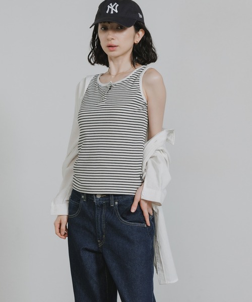 U.S. POLO ASSN.（ユーエスポロアッスン）の「U.S. POLO ASSN./ユーエスポロアッスン リブタンク 2026年 夏 夏服（タンクトップ・レディース・ホワイト系その他/ネイビー/ピンク・S/M/L）」の20枚目の写真