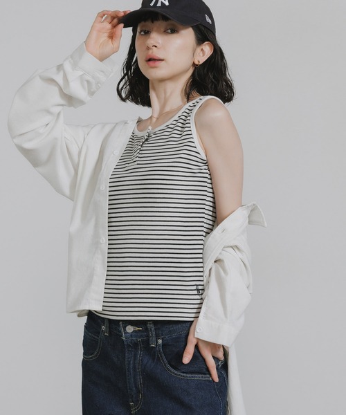 U.S. POLO ASSN.（ユーエスポロアッスン）の「U.S. POLO ASSN./ユーエスポロアッスン リブタンク 2026年 夏 夏服（タンクトップ・レディース・ホワイト系その他/ネイビー/ピンク・S/M/L）」の22枚目の写真