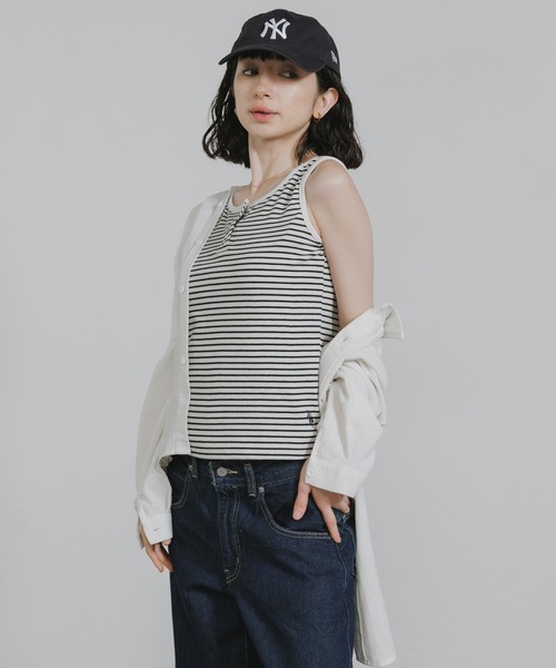 U.S. POLO ASSN.（ユーエスポロアッスン）の「U.S. POLO ASSN./ユーエスポロアッスン リブタンク 2026年 夏 夏服（タンクトップ・レディース・ホワイト系その他/ネイビー/ピンク・S/M/L）」の21枚目の写真