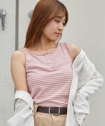 ✨CHANELタンクトップボーダーローズポケット✨ ❣️可愛い✨サマー特価✨ ☆インナーにも☆CHANEL ボーダー タンクトップ (CHANEL/タンクトップ