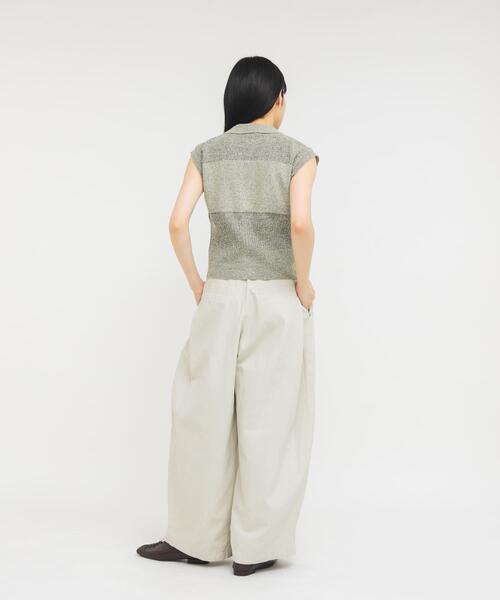 KBF(ケイビーエフ)の「ユーズドライクタックWIDEパンツ(その他パンツ・レディース・チャコールグレー/アイボリー/ブラウン・36/38)」の8枚目の写真