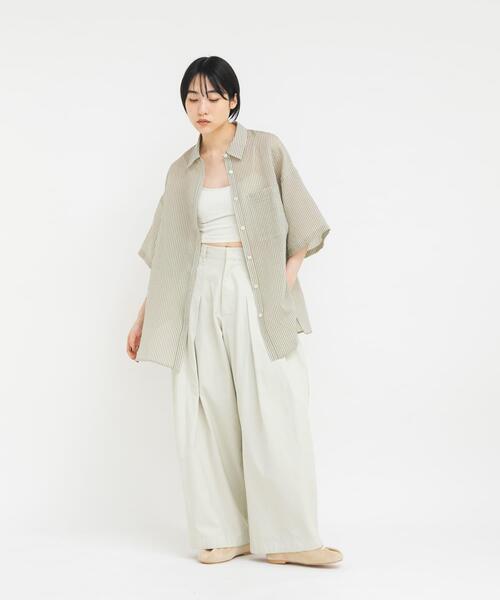 KBF(ケイビーエフ)の「ユーズドライクタックWIDEパンツ(その他パンツ・レディース・チャコールグレー/アイボリー/ブラウン・36/38)」の9枚目の写真