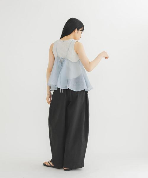 KBF(ケイビーエフ)の「ユーズドライクタックWIDEパンツ(その他パンツ・レディース・チャコールグレー/アイボリー/ブラウン・36/38)」の14枚目の写真