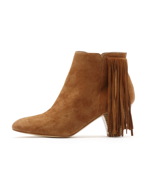 Spick & Span（スピックアンドスパン）の「Deliara サイドフリンジショートブーツ◆（ブーツ・レディース・キャメル/グレー・36/38/37）」の3枚目の写真
