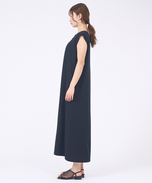 abahouse mavie(アバハウスマヴィ)の「【接触冷感!速乾!】ヘンリーネック2WAYワンピース(ワンピース・レディース・ブラック/ブルー/ブラウン・フリー)」の21枚目の写真