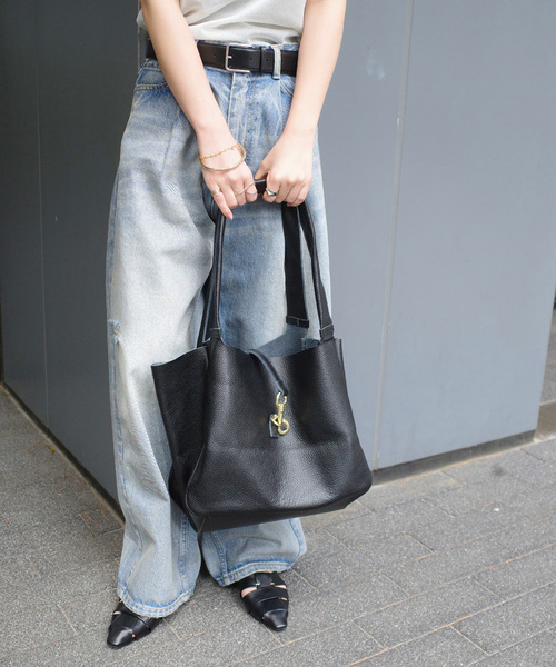 LE TALON(ルタロン)の「《WEB限定》 MILLELA FIRENZE/ミレッラ BIT LEATHER TOTE(トートバッグ・レディース・ブラウン/ブラック・FREE)」の1枚目の写真