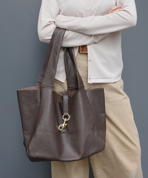 LE TALON(ルタロン)の「《WEB限定》 MILLELA FIRENZE/ミレッラ BIT LEATHER TOTE(トートバッグ・レディース・ブラウン/ブラック・FREE)」の9枚目の写真