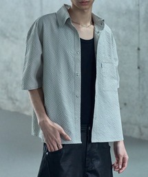 【LANDNESS/ランドネス】Seersucker Layered Pocket Shirt/シアサッカーレイヤーポケットシャツ