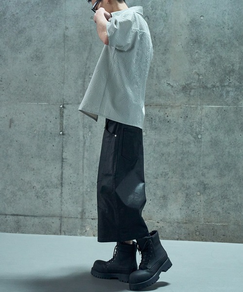 LANDNESS（ランドネス）の「【LANDNESS/ランドネス】Seersucker Layered Pocket Shirt/シアサッカーレイヤーポケットシャツ（シャツ/ブラウス・メンズ・ブラック/ライトグレー/ブラウン/ネイビー・S/M/L）」の10枚目の写真
