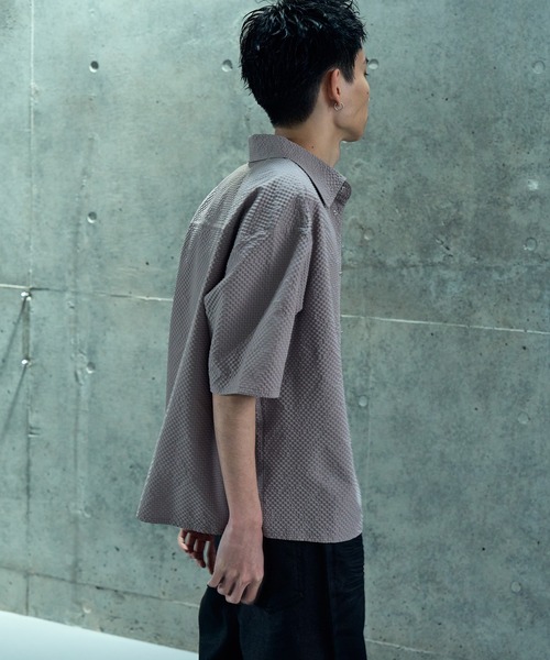 LANDNESS（ランドネス）の「【LANDNESS/ランドネス】Seersucker Layered Pocket Shirt/シアサッカーレイヤーポケットシャツ（シャツ/ブラウス・メンズ・ブラック/ライトグレー/ブラウン/ネイビー・S/M/L）」の18枚目の写真