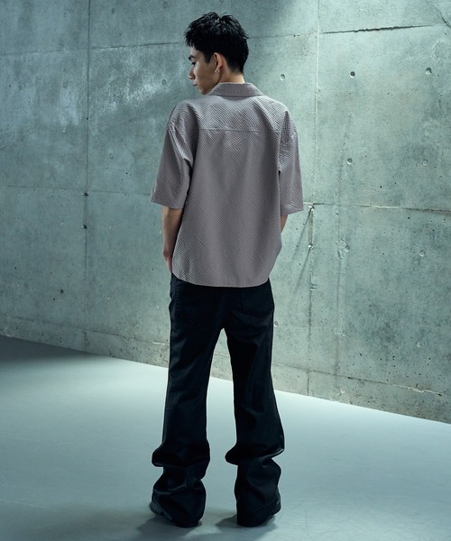 LANDNESS（ランドネス）の「【LANDNESS/ランドネス】Seersucker Layered Pocket Shirt/シアサッカーレイヤーポケットシャツ（シャツ/ブラウス・メンズ・ブラック/ライトグレー/ブラウン/ネイビー・S/M/L）」の20枚目の写真