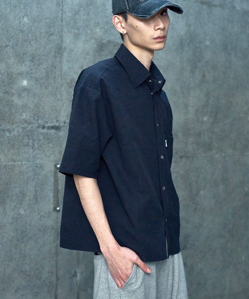 LANDNESS(ランドネス)の「【LANDNESS/ランドネス】Seersucker Layered Pocket Shirt/シアサッカーレイヤーポケットシャツ(シャツ/ブラウス・メンズ・ブラック/ライトグレー/ブラウン/ネイビー・S/M/L)」の20枚目の写真