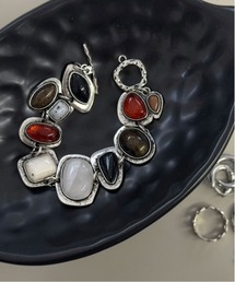 BARELY BLUE（ベアリーブルー）の「【 BARELY BLUE / ベアリーブルー 】 ビンテージライク マルチストーン ブレスレット（ブレスレット）」