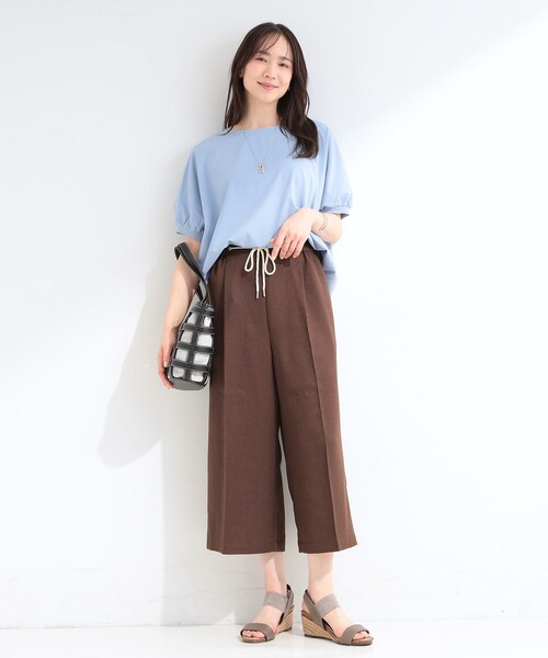SHOO・LA・RUE(シューラルー)の「【S-LL】ロープベルトが爽やか ガウチョパンツ(その他パンツ・レディース・ベージュ/ネイビー/ダークブラウン・04/03/02/01)」の4枚目の写真