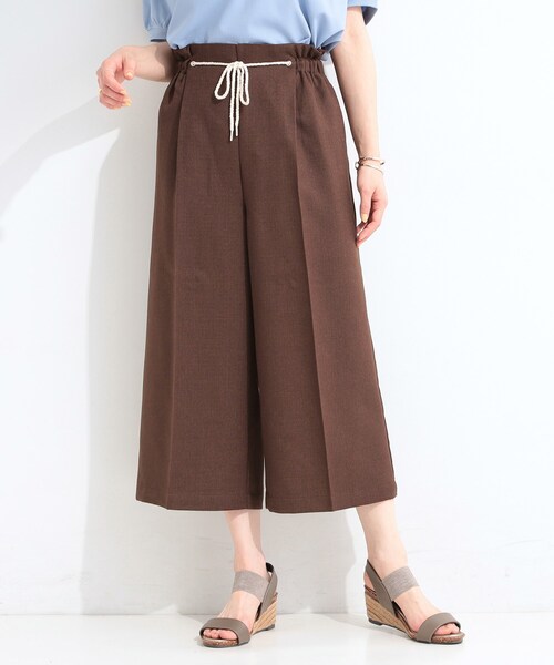 SHOO・LA・RUE(シューラルー)の「【S-LL】ロープベルトが爽やか ガウチョパンツ(その他パンツ・レディース・ベージュ/ネイビー/ダークブラウン・04/03/02/01)」の5枚目の写真