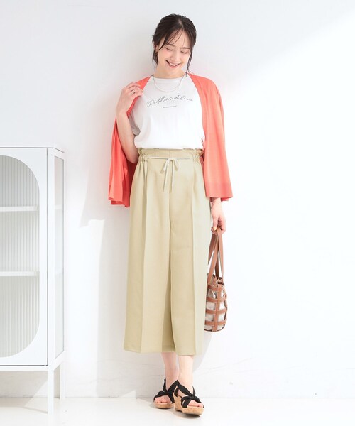 SHOO・LA・RUE(シューラルー)の「【S-LL】ロープベルトが爽やか ガウチョパンツ(その他パンツ・レディース・ベージュ/ネイビー/ダークブラウン・04/03/02/01)」の8枚目の写真
